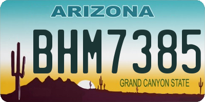 AZ license plate BHM7385