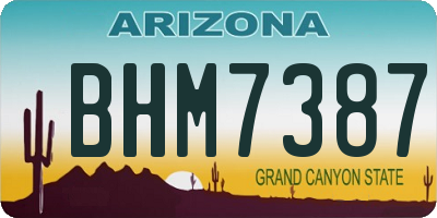 AZ license plate BHM7387