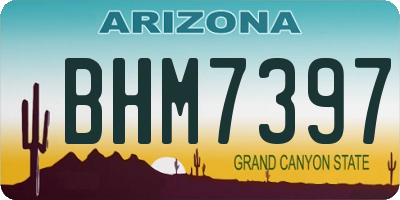 AZ license plate BHM7397