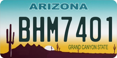 AZ license plate BHM7401