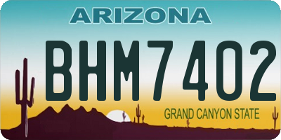 AZ license plate BHM7402