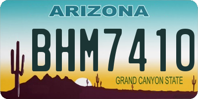 AZ license plate BHM7410