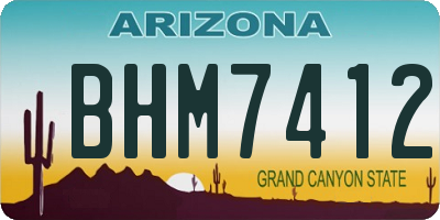 AZ license plate BHM7412