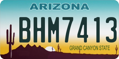 AZ license plate BHM7413