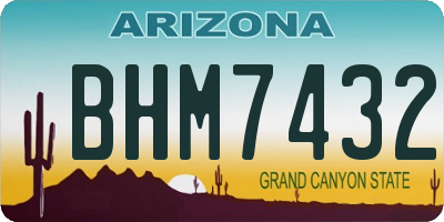 AZ license plate BHM7432