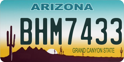 AZ license plate BHM7433