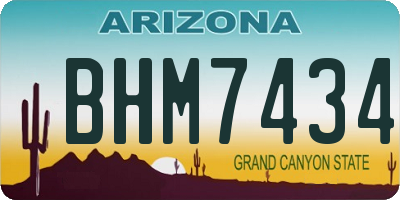 AZ license plate BHM7434