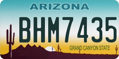 AZ license plate BHM7435