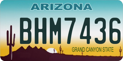 AZ license plate BHM7436