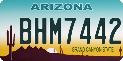 AZ license plate BHM7442