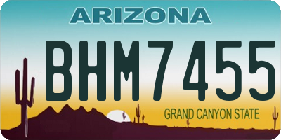 AZ license plate BHM7455