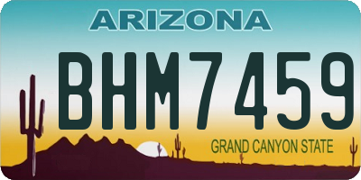AZ license plate BHM7459