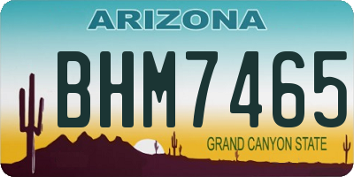 AZ license plate BHM7465