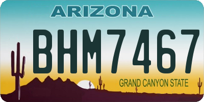 AZ license plate BHM7467