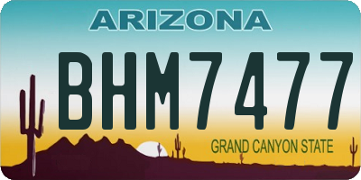 AZ license plate BHM7477
