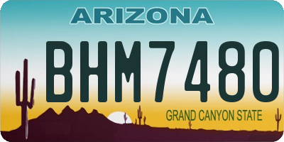 AZ license plate BHM7480