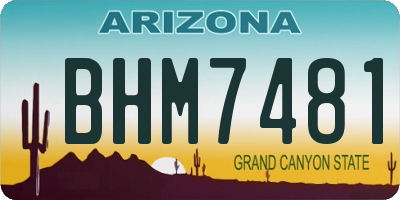 AZ license plate BHM7481