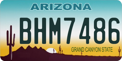 AZ license plate BHM7486