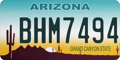 AZ license plate BHM7494