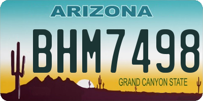 AZ license plate BHM7498
