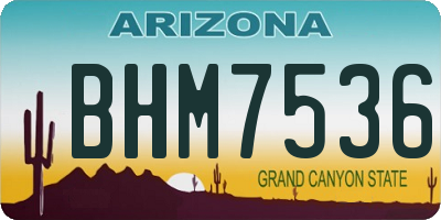 AZ license plate BHM7536