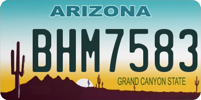 AZ license plate BHM7583