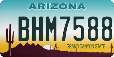 AZ license plate BHM7588