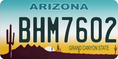 AZ license plate BHM7602