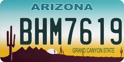 AZ license plate BHM7619