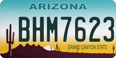 AZ license plate BHM7623