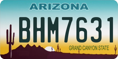 AZ license plate BHM7631
