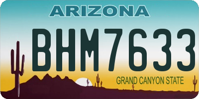 AZ license plate BHM7633