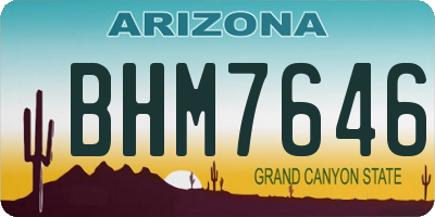 AZ license plate BHM7646