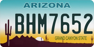 AZ license plate BHM7652