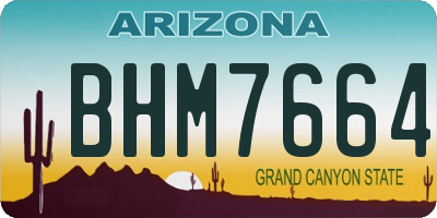 AZ license plate BHM7664