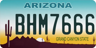 AZ license plate BHM7666