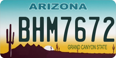 AZ license plate BHM7672