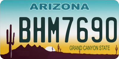 AZ license plate BHM7690