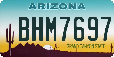 AZ license plate BHM7697
