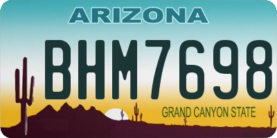 AZ license plate BHM7698