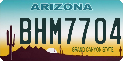 AZ license plate BHM7704