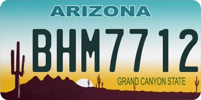 AZ license plate BHM7712