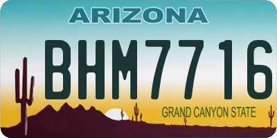 AZ license plate BHM7716