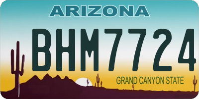 AZ license plate BHM7724