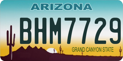 AZ license plate BHM7729