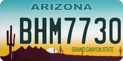 AZ license plate BHM7730