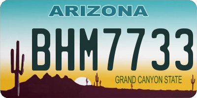 AZ license plate BHM7733
