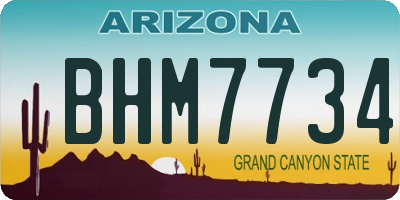 AZ license plate BHM7734
