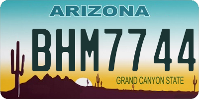 AZ license plate BHM7744