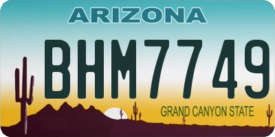 AZ license plate BHM7749